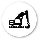 This graphic shows a backhoe.